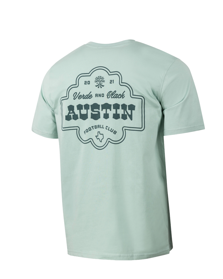 AUSTIN FC MINT COWBOY BADGE TEE